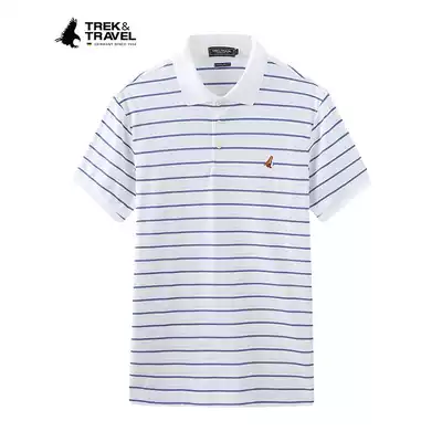 German Flying Eagle polo shirt men's short sleeve T-shirt striped lapel collar business men's summer new B90282024