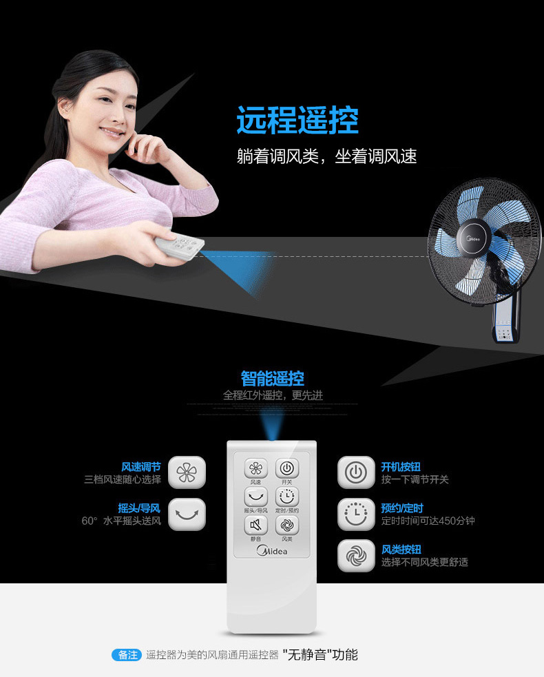 quạt điều hòa daikio Quạt trần điện đẹp Quạt treo tường FW40-11AR treo tường gia đình treo tường lắc đầu điều khiển từ xa công nghiệp - Quạt điện quạt thông gió mini