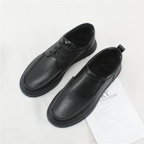 BA ~ soft bottom soft face quality cow leather thermostatic casual mens shoes a foot pedal lacing deposit ~