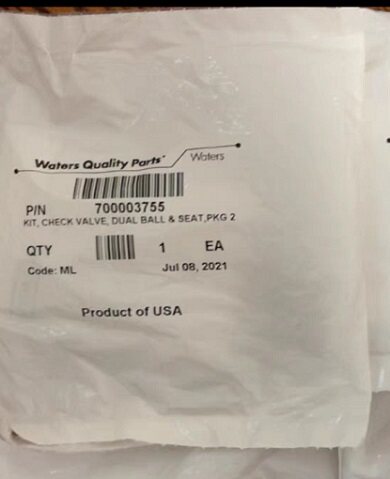 可票 原装Acquity单向阀 2个装  700003755包含700005273两个密封