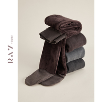 RAYHOUSE1200D plain weave pantyhose bu dao rong stirrup leggings female winter plus velvet thickening storage tights