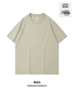 Зеленый, хлопковый, короткий рукав