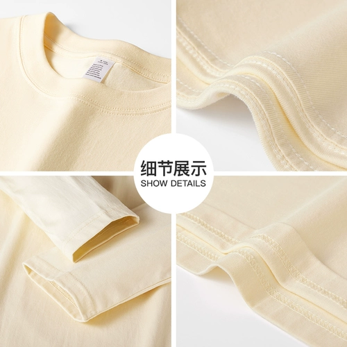 Хлопковый лонгслив, футболка, цветная толстовка, осенний, круглый воротник, оверсайз