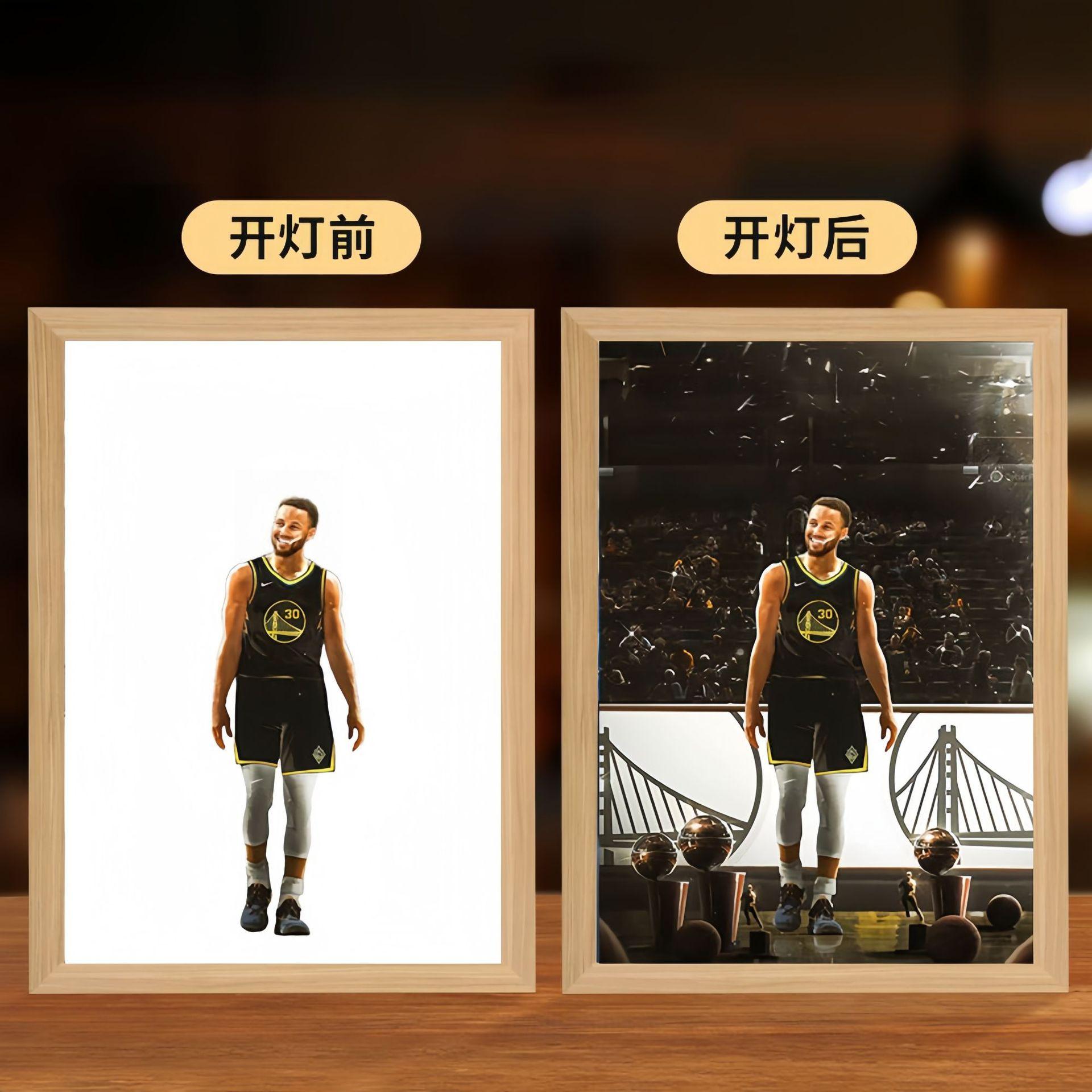 NBA球星手办周边灯光画如何选择？库里、科比、詹姆斯哪个更受欢迎？-氛围画灯画-淘宝好物网