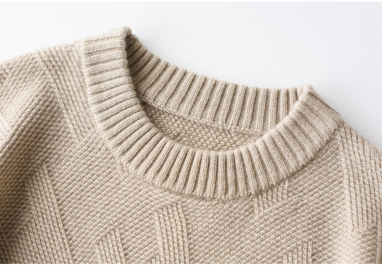 Áo len cashmere của Mu Mu cho nam áo len cổ tròn dày nam nửa cổ cao rộng 2018 áo len mới mùa đông và mùa đông shop áo thun nam