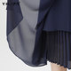 Chiffon skirt women's summer pleated skirt high waist slim mid-length fashion a-line skirt long skirt design sense skirt