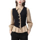 Sweater Vest Vest with Shirt Two-piece Suit Women's Professional Top Vest Design Sense Fashion Autumn Shirt