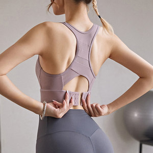 Dcw High-Intensity Sports Bra for Women, Shock-Proof, Large Bust Yoga Vest, All-In-One Running Training Fitness Bra