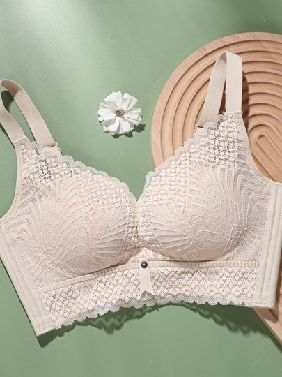 内衣女小胸聚拢收副乳大胸显小薄款文胸性感防下垂防外扩蕾丝上托