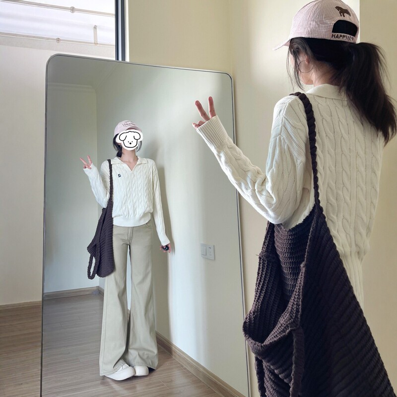 Korean-Style High-End Sportswear Set for Women, Autumn Loose-Fitting Fashionable Sweater Knit Top and Wide-Leg Pants Casual Two-Piece Set Korean-Style High-End Sportswear Set for Women, Autumn Loose-Fitting Fashionable Sweater Knit Top and Wide-Leg Pants Casual Two-Piece Set