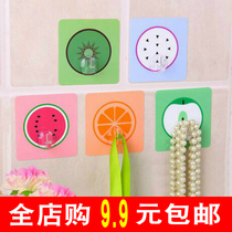 Adhesive hook load-bearing hook wall hook stick stick hook adhesive hook strong wall wall hanging tile no nail glue magic white ash no trace large