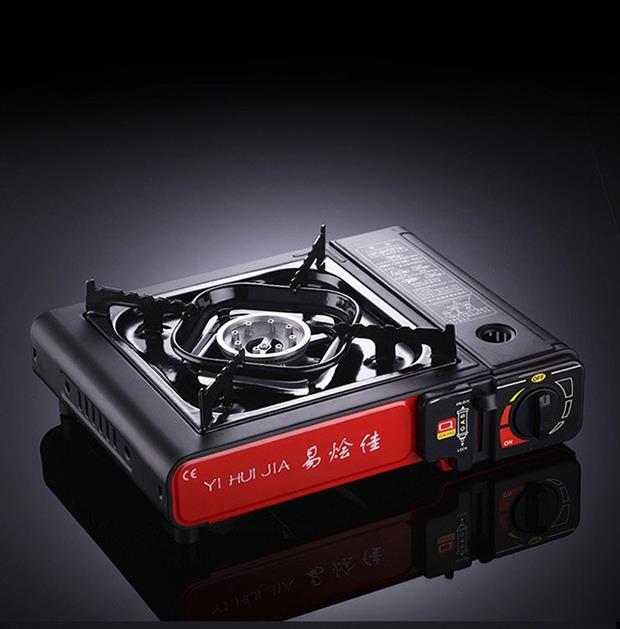 Hengmai nhà ngoài trời di động cassette lò mini xe gió tích hợp bếp gas bình gas bếp đôi sử dụng - Bếp lò / bộ đồ ăn / đồ nướng dã ngoại bếp du lịch namilux