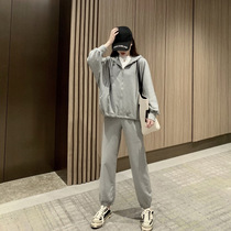 Suit women 2020 Early autumn new ocean gas Aging Sports Casual Han Edition Loose Sweatshirt Broadlegged Pants Two-piece Set