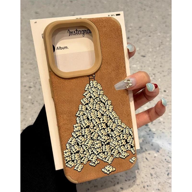 Money Pile Christmas Tree Suitable for Apple 17 Pro Max Phone Case iPhone 16 Cover 15 New Model 14 13 12/11 Huawei Pura 80 Autumn Winter Xiaomi Honor 500 Oppo Reno 15 Vivo Iqoo