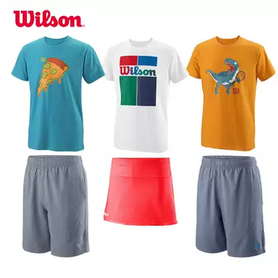 Wilson Wilson Wilson young tennis dress short skirt boys and girls breathable quick-drying children's sports T-shirt shorts