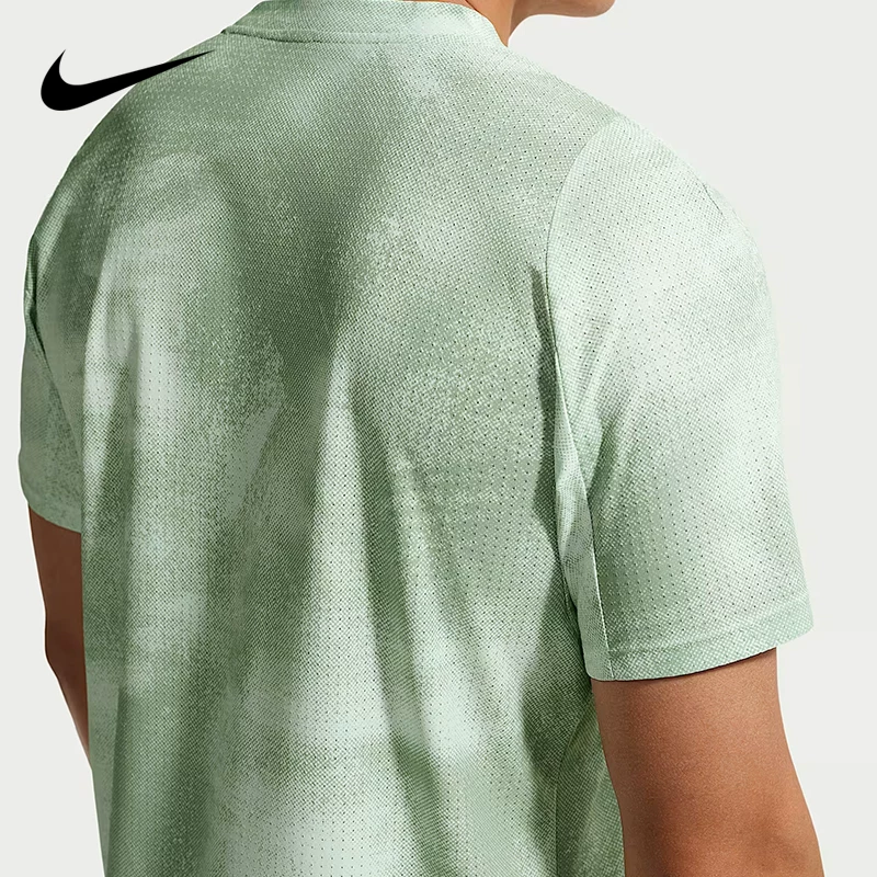 Nike, спортивная форма теннисная, футболка Quick Dry с коротким рукавом