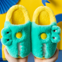 Children Cotton Slippers Autumn Winter Cartoon Warm men and women Baby Domestic anti-slip CUHK Cute Fur Slippers winter