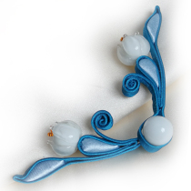 K75B lily of the valley flower bud buckle hard edge core-filled flower buckle Chinese style cheongsam Hanfu and other fabrics can be customized