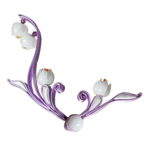 K75C lily of the valley flower bud buckle hard edge core-filled flower buckle Chinese style cheongsam Hanfu and other fabrics can be customized
