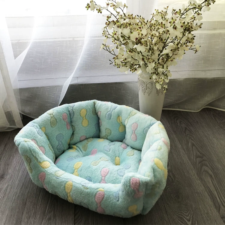 Siêu mềm Teddy kennel con chó nhỏ Giường chó Pomeranian Dễ thương Tiếng Malta bốn mùa thú cưng tổ mèo nhỏ - Cat / Dog hàng ngày Neccessities