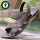 Plover men's sandals 2025 summer casual shoes non-slip waterproof dual-purpose genuine leather beach shoes tendon bottom sandals and slippers