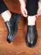 First-layer cowhide men's shoes autumn new genuine leather business leather shoes for middle-aged and elderly men non-slip dad shoes soft-soled casual shoes