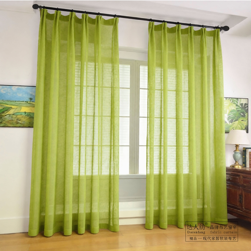 Restaurant Floor-To-Ceiling Windows, Bay Windows, Outdoor Gazebo, Fruit Green and Yellow-Green Window Screens, Bamboo-Like Faux Linen Breathable and Light-Transmitting Sheer Curtains Restaurant Floor-To-Ceiling Windows, Bay Windows, Outdoor Gazebo, Fruit Green and Yellow-Green Window Screens, Bamboo-Like Faux Linen Breathable and Light-Transmitting Sheer Curtains
