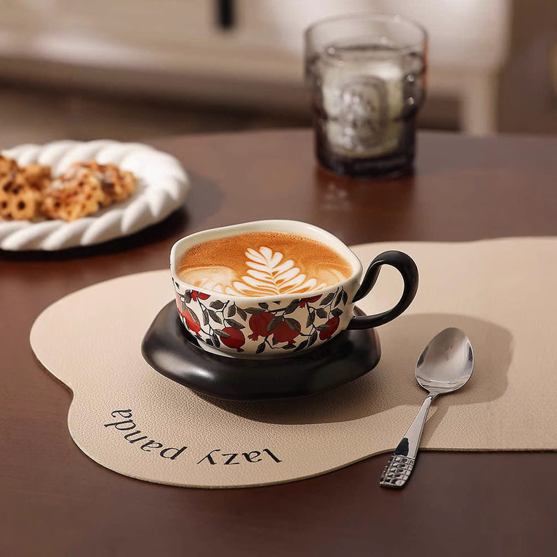 Vintage Designer Second-Hand Coffee Cup, Niche Couple's Cup, High-End Ceramic Australian White Latte Art Cup