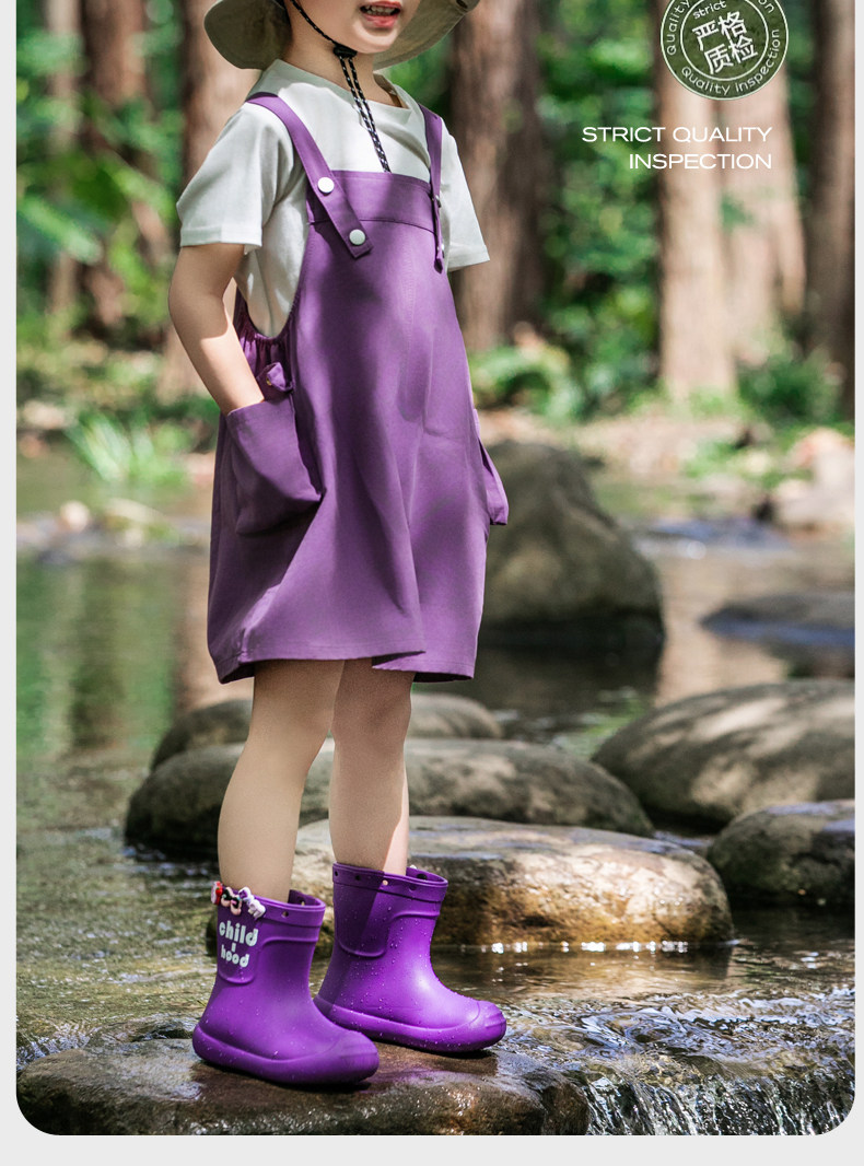 儿童雨鞋女孩2026新款宝宝雨靴女童2岁专用小孩上学防水防滑水鞋 — 16