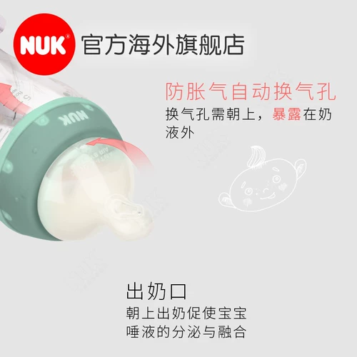 Пластиковая ударопрочная антиколиковая бутылочка для кормления, силиконовая соска, Германия, широкое горлышко