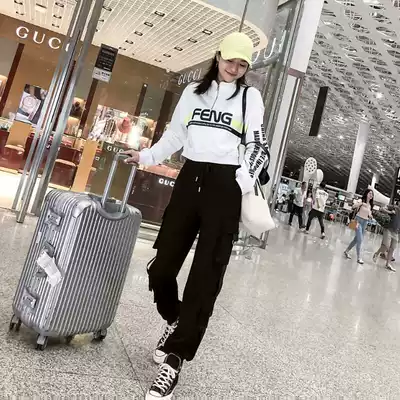 2021 spring and autumn new product fashion tooling suit female hip-hop style Western style sports thin short two-piece suit tide
