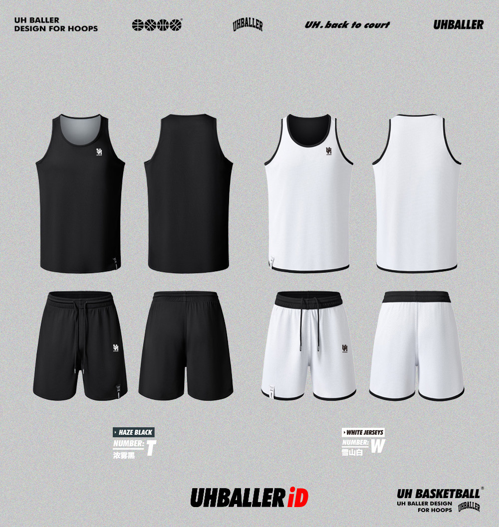 товар из китая uhballer美式双面篮球服套装男id定制两面穿速干球衣比赛训练队服 Uhballr