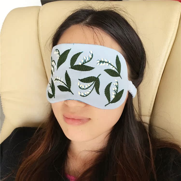 mô hình Couple Goggles handmade vải bông diy Continental thêu mắt ngủ trưa ngủ bóng nguyên vỏ bọc - Bộ dụng cụ thêu mẫu tranh thêu tay