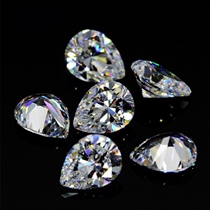 Unshaped ring nude stone ear nail pendant tip bottom pear zircon 5A white small inlay water transparent drip-shaped drill-shaped drop