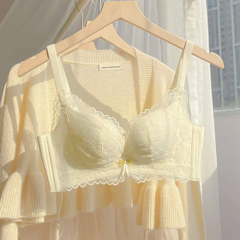 Women's thin underwear without steel ring 2021 new hot style gather to collect auxiliary breasts to prevent sagging big breasts show small breasts bra