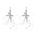 FS925 Silver Needle Exquisite Flashing Diamond Fishing Line Earrings Fairy Long Pearl Earrings Female Internet Celebrity Personalized Earrings