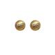 earrings earrings gold bean stud frosted brushed earrings for women all-match earrings Korean 2023 new trendy earrings high-end earrings