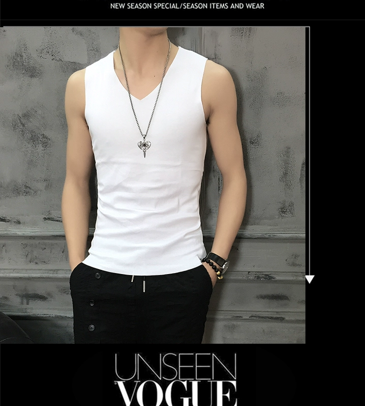 Mùa hè liền mạch vest nam mỏng phần thoáng khí Áo sơ mi cotton trẻ trung không tay áo thun xu hướng vest thể thao - Áo vest cotton áo ba lỗ tập gym