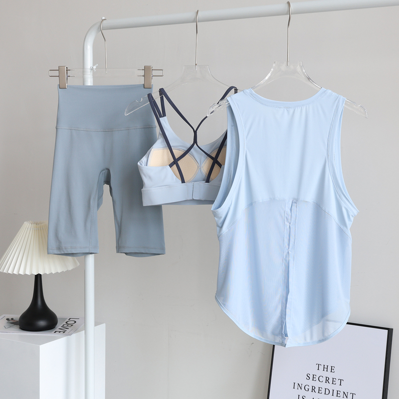 Thin Loose-Fitting Sports Suit for Women, Summer Breathable Yoga Wear, Cover-Up Top, Gym Training Quick-Drying Morning Running Wear