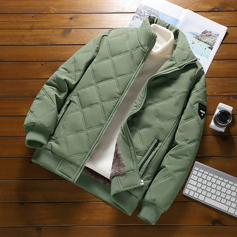 Khaki keep warm down jacket