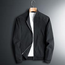 2021 New Spring Autumn men casual fat fat big coat baseball collar jacket middle age high end loose top