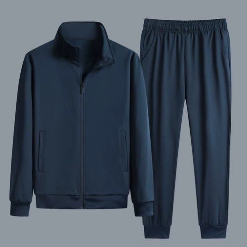 Заберите недостающую цену!Застежка-молния 𫔀открытая 𫔭рубашка из плотного хлопка, футболка, мужская спортивная одежда, весенне-осенняя одежда, повседневная одежда среднего возраста, комплект из двух предметов