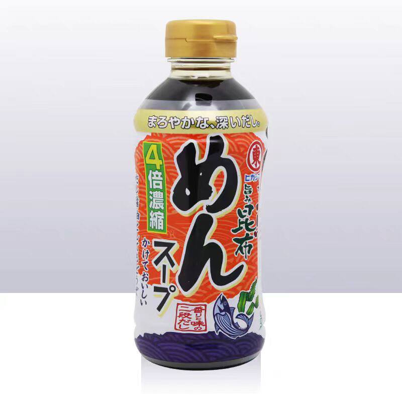 日本原装进口东字 乌冬汁 400ml 4倍鲣鱼昆布浓缩汁