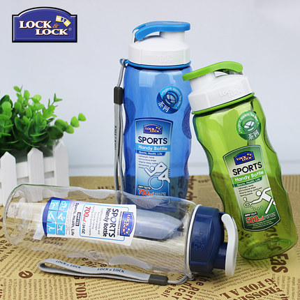 Lock and lock water cup plastic tea cup portable sports kettle student leak-proof children's water cup filter