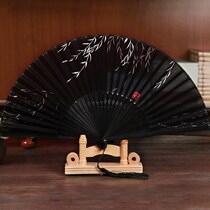 Fan folding fan Chinese Wind Classical Bamboo Carry-on and Women in the Flowing Su Stage Retro Wind Ancient Pendant
