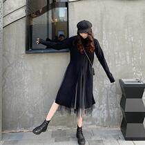 Early autumn small man high fashion Hyuna suit womens sweater skirt two sets skirt temperament Hepburn wind autumn and winter
