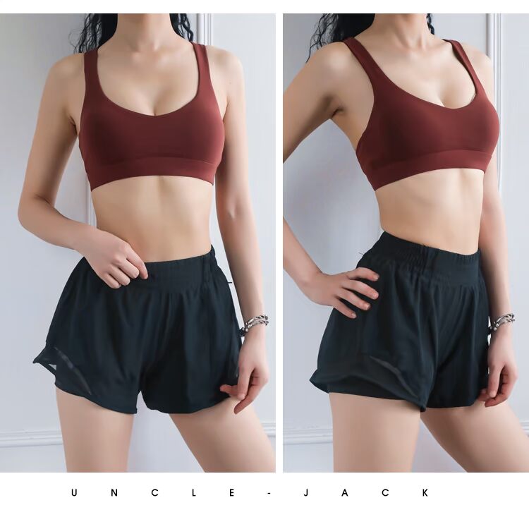 Khóa lưng có thể điều chỉnh đồ lót thể thao nữ thoáng khí chống sốc chạy tập hợp áo ngực áo ngực dễ mặc quần áo yoga - Đồ lót thể thao bra thể thao