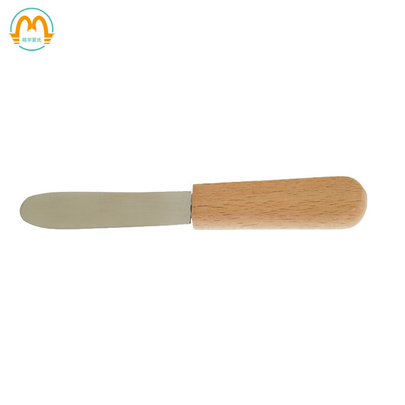 Menschi Monte living toYukon teaching aids wood handle Stainless Steel Mini Jam Knife Daub with knife Montessori knives-Taobao