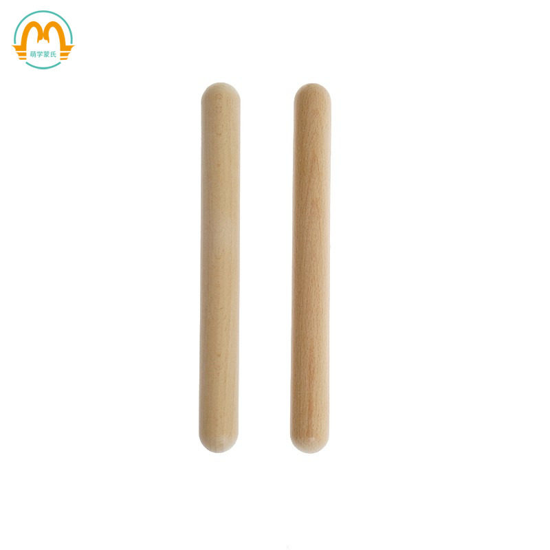 Mengxue Monte early education puzzle teaching tool Montessori Orff percussion instrument log rhythm stick playing stick