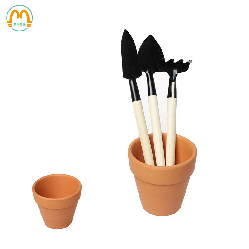 Meng's children's plant cultivation planting tool suit mini shovel rake shovel hoe flower pot new-Taobao
